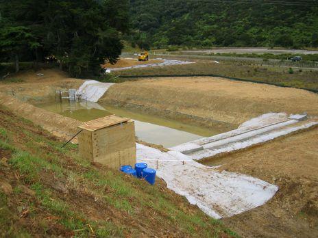 Sediment retention ponds