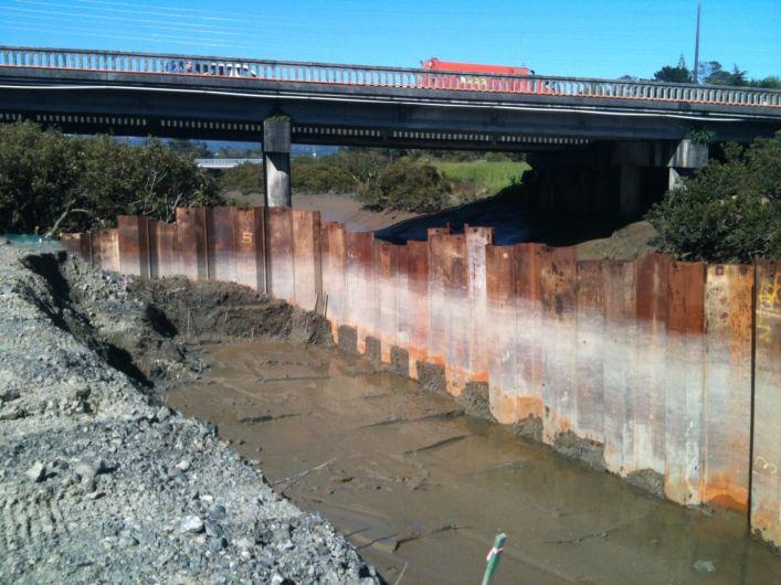 Piling and abutment works