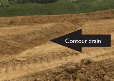 Contour drain (Source: SouthernSkies).