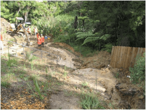 Severe damage to a waterway resulting from a lack of protection—the cost of remediation vastly outweighed the cost of effective erosion control (Source: SouthernSkies).