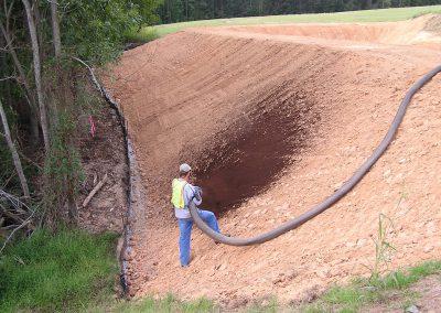 Minimising erosion risk by applying a compost blanket—before.