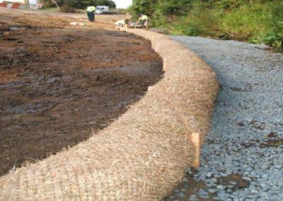 Silt sock used to provide control during final landscaping.