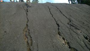 Slope length can negatively affect the stability of topsoiled surfaces—too long and runoff will cause rilling and wash away grass seed